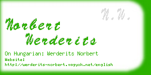 norbert werderits business card